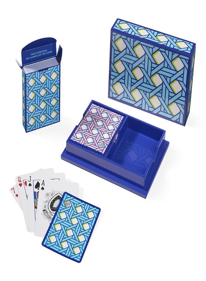 Jonathan Adler Basketweave Lacquer Card Set - Image 1